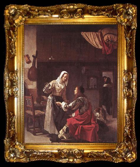 framed  MIERIS, Frans van, the Elder Brothel Scene ruu, ta009-2